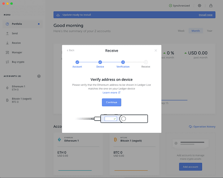 Acknowledge verification procedure